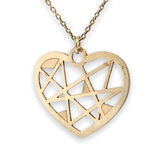 YGP SS Geometric Heart Pendant - Walter Bauman Jewelers