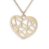 YGP SS Geometric Heart Pendant - Walter Bauman Jewelers