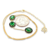 YGP SS Green & Black CZ Y Drop Necklace - Walter Bauman Jewelers