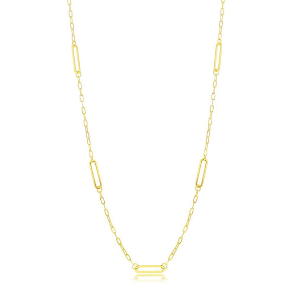 YGP Sterling 24" Paperclip Station Necklace - Walter Bauman Jewelers