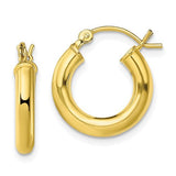 YGP Sterling 3X15mm Hoop Earrings - Walter Bauman Jewelers