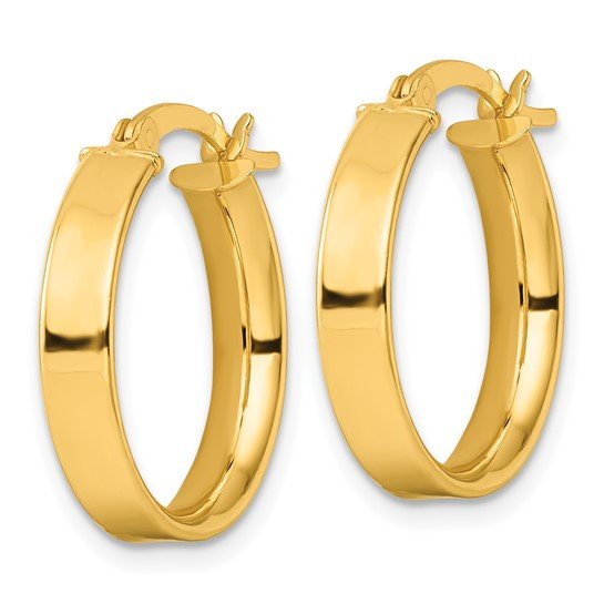 YGP Sterling 4.25x20mm Square Hoop Earrings - Walter Bauman Jewelers