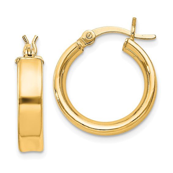 YGP Sterling 4x16mm Hoop Earrings - Walter Bauman Jewelers