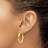 YGP Sterling 4x55mm Round Twisted Hoop Earrings - Walter Bauman Jewelers