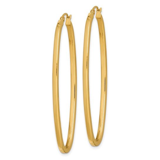 YGP Sterling 52mm Elongated Hoop Earrings - Walter Bauman Jewelers