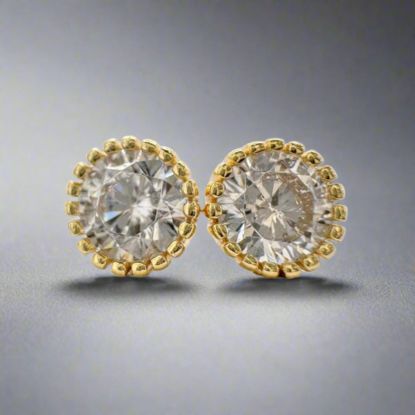 YGP Sterling 5mm CZ Stud Earrings - Walter Bauman Jewelers