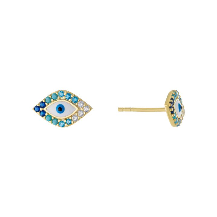 YGP Sterling Blue CZ Eye Earrings - Walter Bauman Jewelers