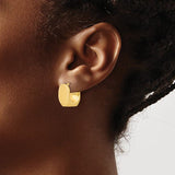 YGP Sterling Brushed Finish Huggie Earrings - Walter Bauman Jewelers