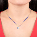YGP Sterling CZ Blue Enamel Eye Necklaces - Walter Bauman Jewelers
