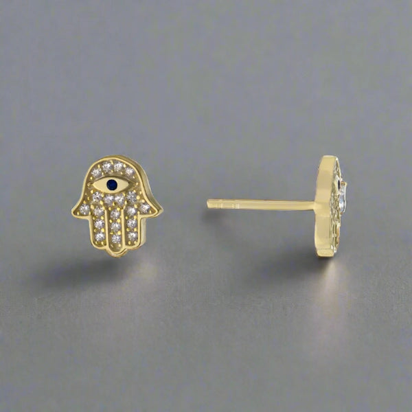 YGP Sterling CZ Hamsa Stud Earrings - Walter Bauman Jewelers