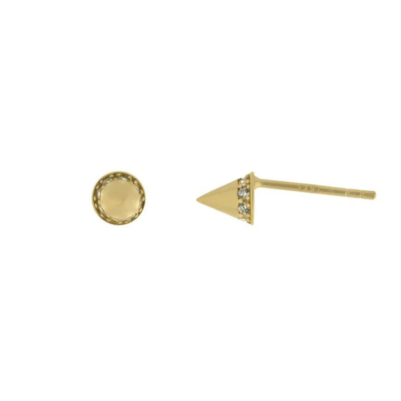 YGP Sterling CZ Mini Spike Earrings - Walter Bauman Jewelers