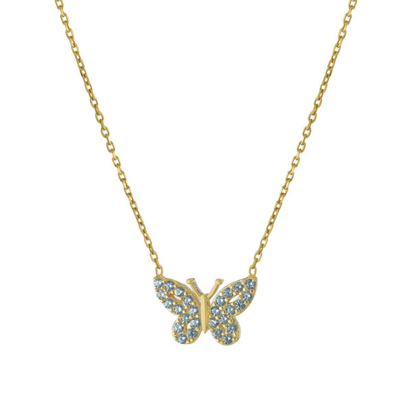 YGP Sterling Dainty CZ Butterfly Pendant - Walter Bauman Jewelers
