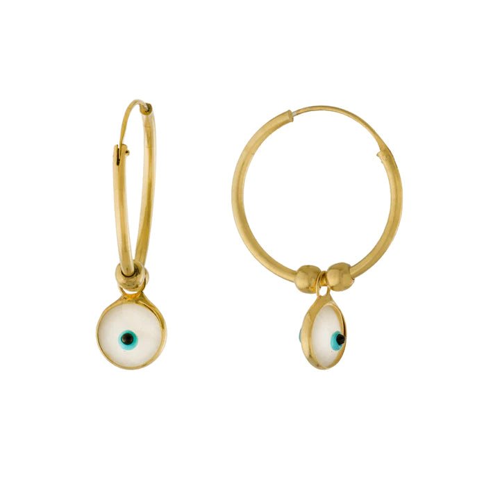 YGP Sterling Enamel Eye Hoop Earrings - Walter Bauman Jewelers