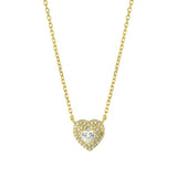 YGP Sterling Heart Necklace with CZ - Walter Bauman Jewelers