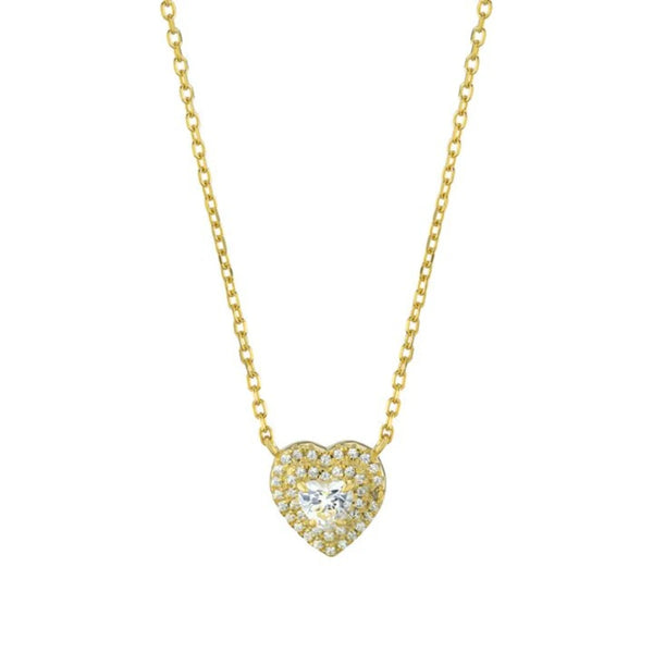 YGP Sterling Heart Necklace with CZ - Walter Bauman Jewelers