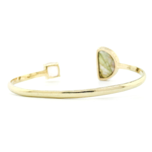 YGP Sterling Labradorite & Rose Quartz Cuff - Walter Bauman Jewelers