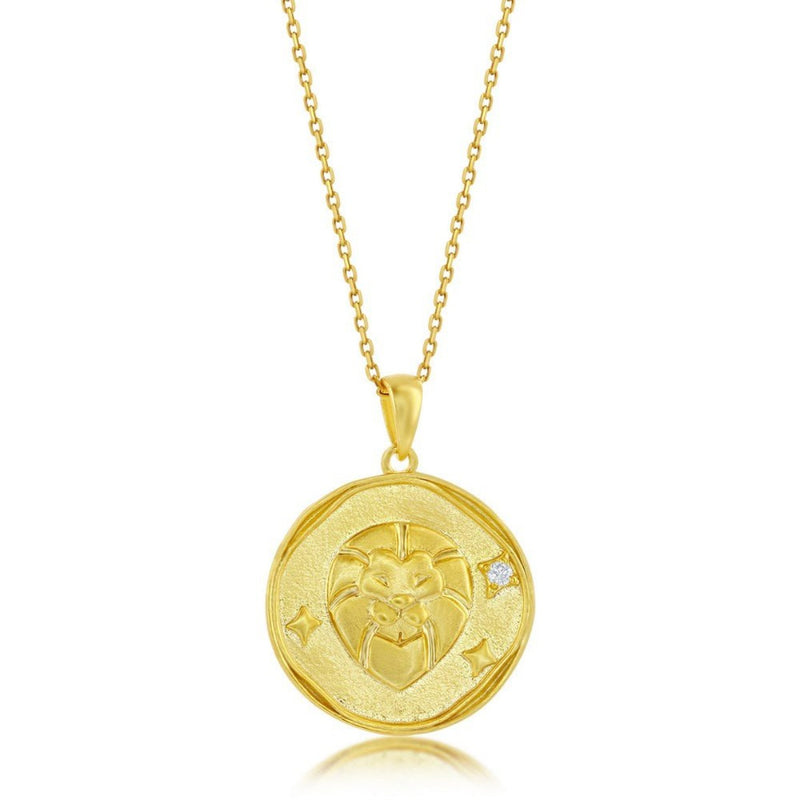 YGP Sterling 'Leo' CZ Circle Zodiac Pendant w/Chain - Walter Bauman Jewelers