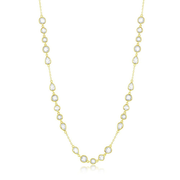 YGP Sterling Multi-Shaped CZ Necklace - Walter Bauman Jewelers