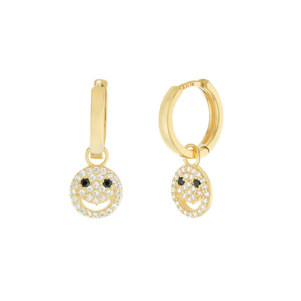 YGP Sterling Smiley Face Huggie Hoop Earrings - Walter Bauman Jewelers