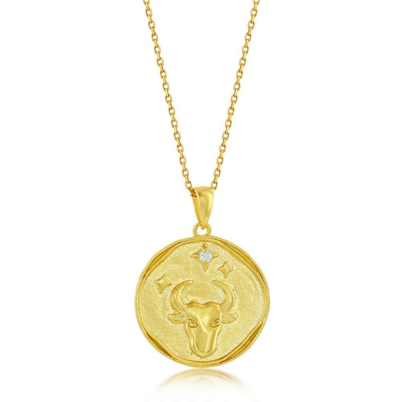 14k Gold Taurus Charm — May's Place: Be Green. Buy Vintage.