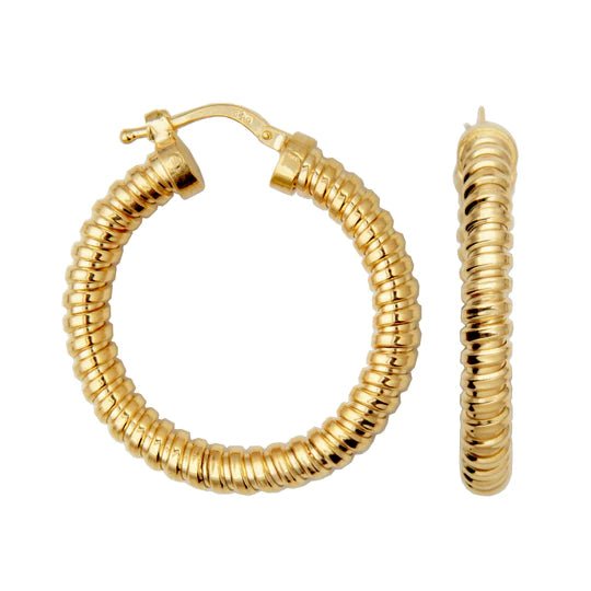 YGP Sterling Tubugas 30MM/4MM Hoop Earring - Walter Bauman Jewelers