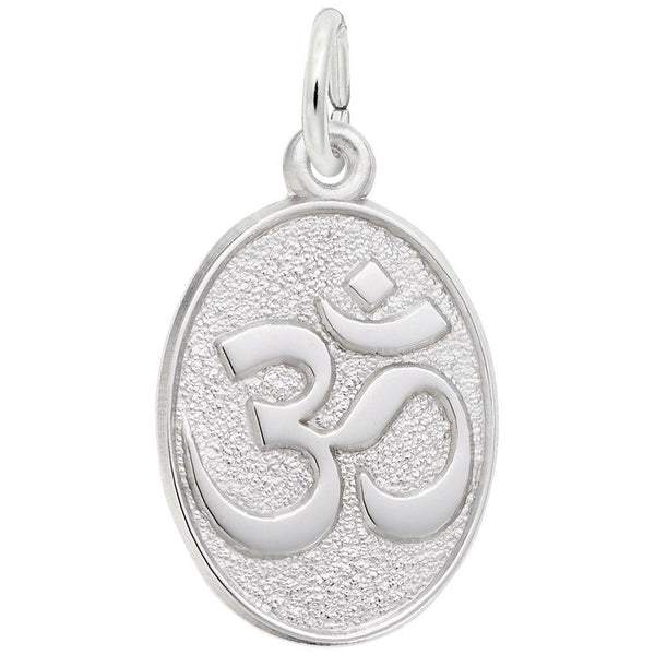 Yoga Symbol Oval Disc Charm - Walter Bauman Jewelers